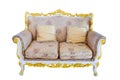 Royal sofa with pillows in beige luxurious