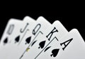 Royal state flush in spades Royalty Free Stock Photo