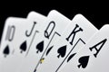 Royal state flush in spades Royalty Free Stock Photo