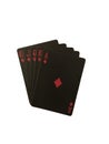 Playing black cards photography isolated from background