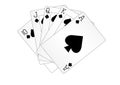 Royal straight flush playing cards poker hand