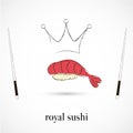 Royal sushi restaurant Royalty Free Stock Photo