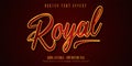 Royal text, shiny golden and red color style editable text effect