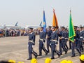 Royal Thai Air Force Don Muang BANGKOK THAILAND-12 JANUARY 2019:Air cadet parade performance in the National Children`s Day event