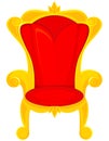 Royal throne in cartoon style