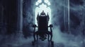 Royal throne. dark Gothic throne,