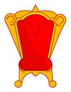 Royal throne in flat style.