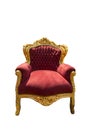 Royal throne with gold decoration