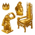 Royal throne, Golden monkey and breastplate