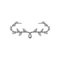 royal tiara crown cartoon vector illustration Royalty Free Stock Photo