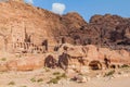 Royal Tombs in the ancient city Petra, Jord Royalty Free Stock Photo