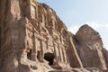 Royal Tombs in the ancient city of Petra, Jordan Royalty Free Stock Photo