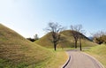 Royal tombs in Daereungwon Tomb Complex, Gyeongju, South Korea Royalty Free Stock Photo