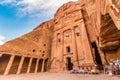 Royal tombs entrance detail, Petra site, Unesco, Jordan, Middle Eas