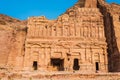 Royal tombs in nabatean city of petra jordan Royalty Free Stock Photo