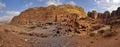 Royal Tombs and Street of Facades in Petra Royalty Free Stock Photo
