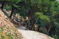 Royal Trail also known as El Caminito Del Rey - mountain path along steep cliffs in gorge