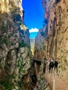Royal Trail, El Caminito del Rey, in Malaga province, Spain