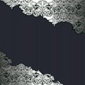 Royal, vintage, Gothic background in silver and black Royalty Free Stock Photo