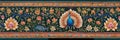 royal vintage indian peacock miniature border and frame