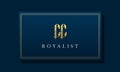 Royal vintage intial letter CC logo