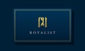 Royal vintage intial letter CV logo