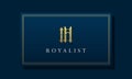 Royal vintage intial letter IH logo