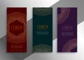 Royal vintage style ethnic labels or banners set Royalty Free Stock Photo