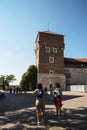 Royal Wawel Castle Garden in Krakow Poland Royalty Free Stock Photo