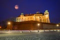 The Royal Wawel Castle in Krakow at night, Poland Royalty Free Stock Photo