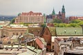 Royal Wawel Castle in Krakow, Poland - panorama Royalty Free Stock Photo