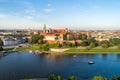 Krakow. Poland.  Wawel cathedral and castle. Aerial view Royalty Free Stock Photo