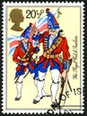 The Royal Welch Fusiliers UK Postage Stamp Royalty Free Stock Photo