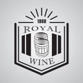 royal wine label. Vector illustration decorative design Royalty Free Stock Photo