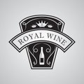 royal wine label. Vector illustration decorative design Royalty Free Stock Photo