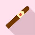 Royale cigar of cuba icon, flat style