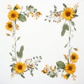 Royalty-free sunflower border Royalty Free Stock Photo