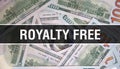 Royalty Free text Concept Closeup. American Dollars Cash Money,3D rendering. Royalty Free at Dollar Banknote. Financial USA money Royalty Free Stock Photo