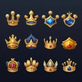 royalty golden crown ai generated Royalty Free Stock Photo