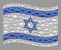 Royalty Waving Israel Flag - Mosaic of Royal Elements