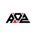 ROZ triangle letter logo design with triangle shape. ROZ triangle logo design monogram. ROZ triangle vector logo template with red Royalty Free Stock Photo