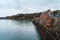 Rozel harbour wall, Jersey, Channel Islands Royalty Free Stock Photo