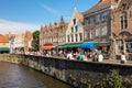 Rozenhoedkaai street. Bruges. Belgium