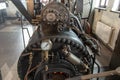 Rozewie, Poland - May 13, 2022: Engine room in museum of Baltic Sea lighthouse in Rozewie village