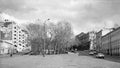 Rozhdestvensky Boulevard in Moscow in 1982 Royalty Free Stock Photo