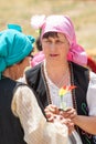 Rozhen festival participants in national dress