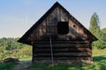 Roznov pod Radhostem, Czech Republic - September 28, 2023 - the Wallachian village - wooden houses in rural countryside