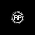 rp circle Unique abstract geometric logo design