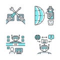 RPA color icons set Royalty Free Stock Photo