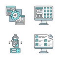 RPA color icons set Royalty Free Stock Photo
